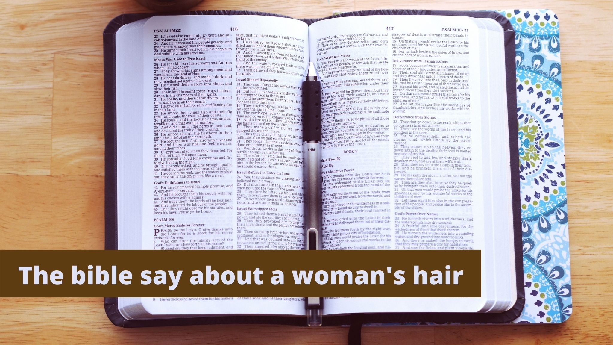 what does the bible says about woman's hair